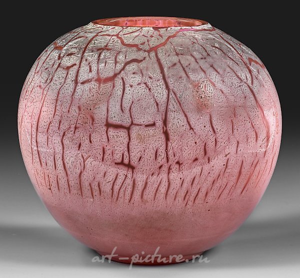 大型稀有的装饰艺术风格的Gallé玻璃球瓶