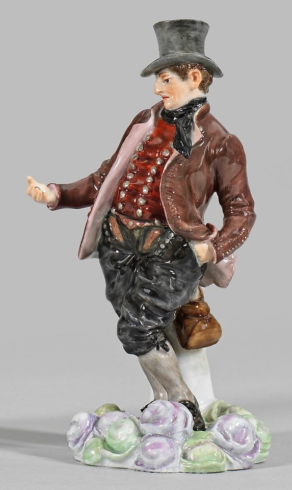 Trachtenfigur "Vierländer Bauer" translates to "Traditional Costume Figure 'Four-Land Farmer'."