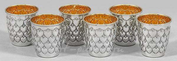 Six heart-shaped chocolates