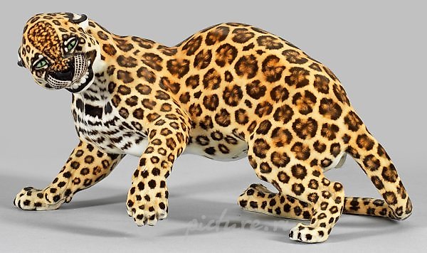 Art Nouveau Animal Figure "Striking Leopard"
