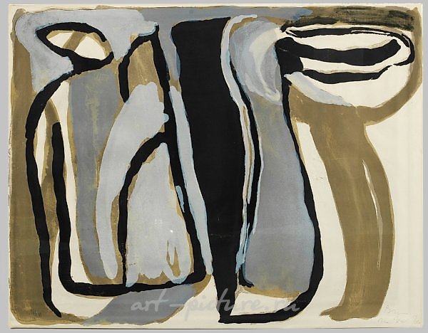 Литография в цвете на тканевой бумаге, 1970 год, ручная подпись и нумерация 196/200