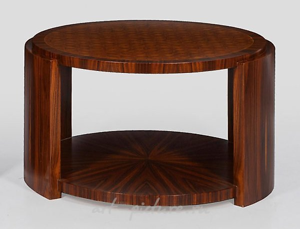 Французский столик в стиле ар-деко, облицованный шпоном из розового дерева