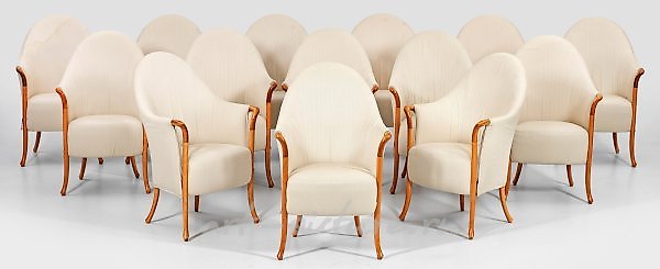 Extensive chair collection "Progetti" by Giorgetti.