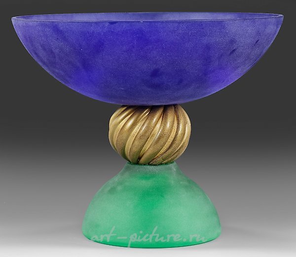 Postmodern Murano Foot Bowl
