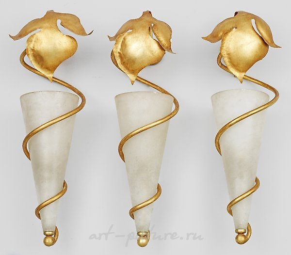 Three large wall lamps