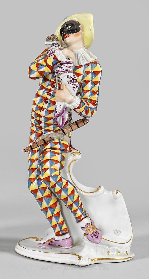 "Mezzetino with Monkey Baby" from the Italian Comedy.