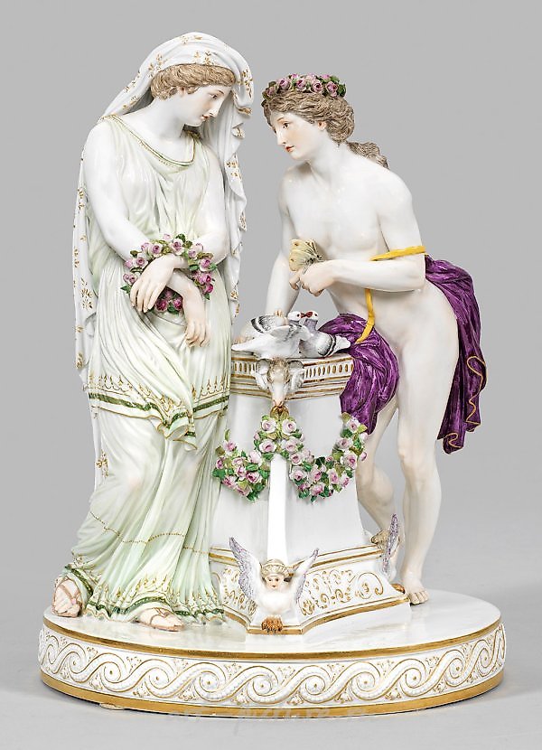 Great figurative group "The Defeated Love". Original title.