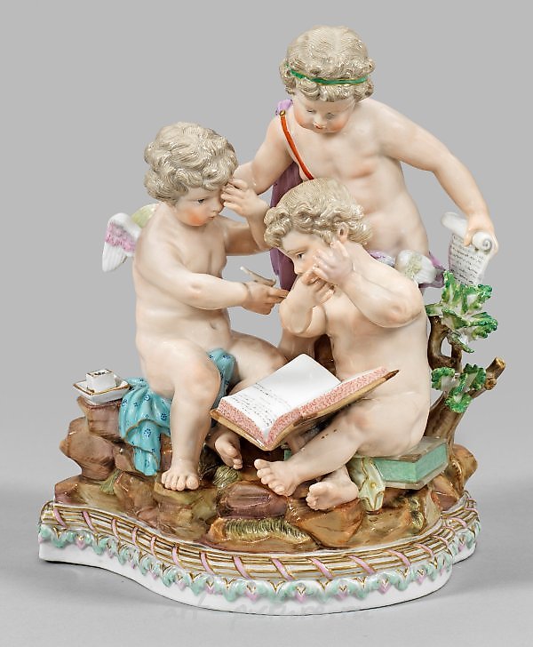 A group of amorini as an allegory of arithmetic.