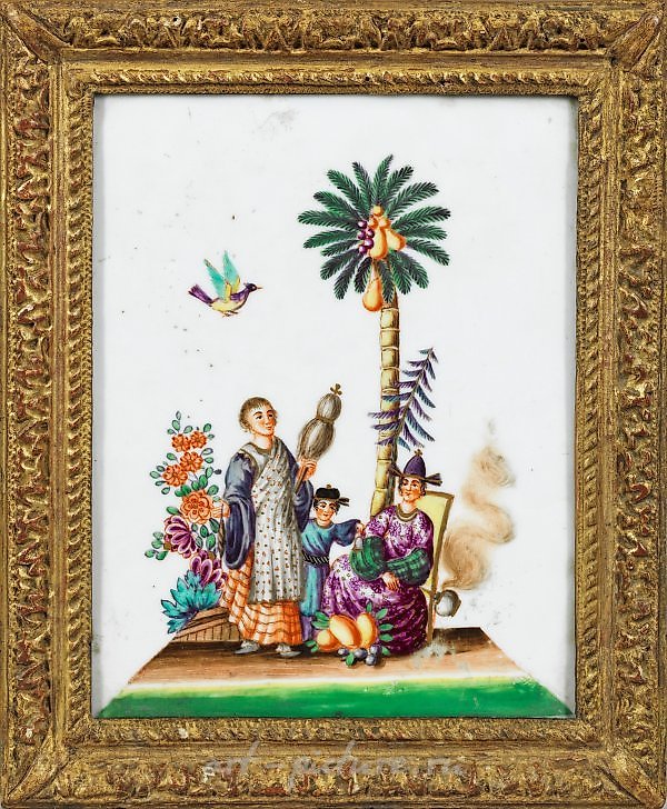 Meissen picture plate with chinoiserie