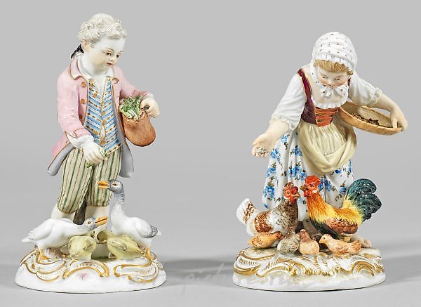 A pair of figures, "Goose Herder" and "Chicken Maid," as counterparts.
