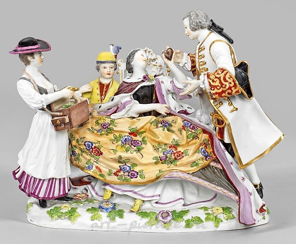 Group of Figures "The Heart Dose Sale". Original title.