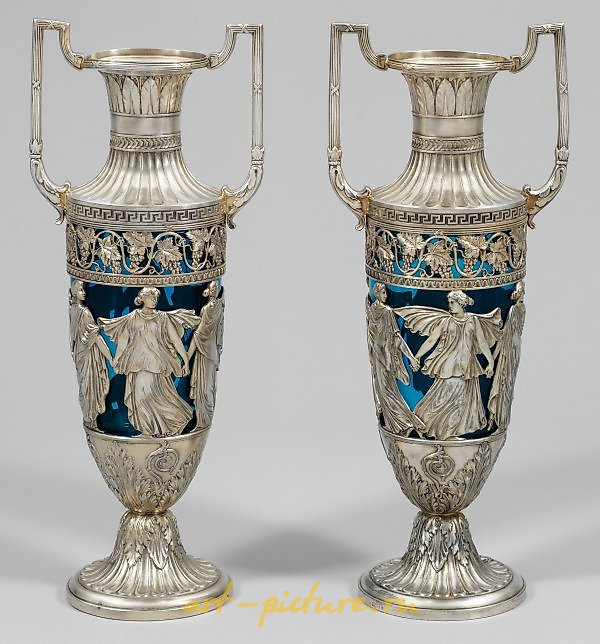 Decorative Pair of Amphorae in Empire Style