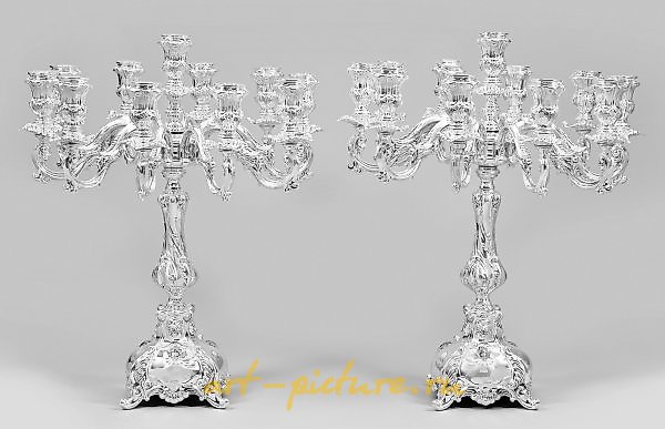 Монументальные и великолепные гирлянды в стиле барокко из серебра стерлинга.