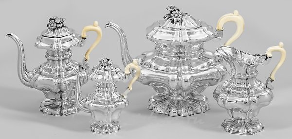 Late Biedermeier coffee and tea service