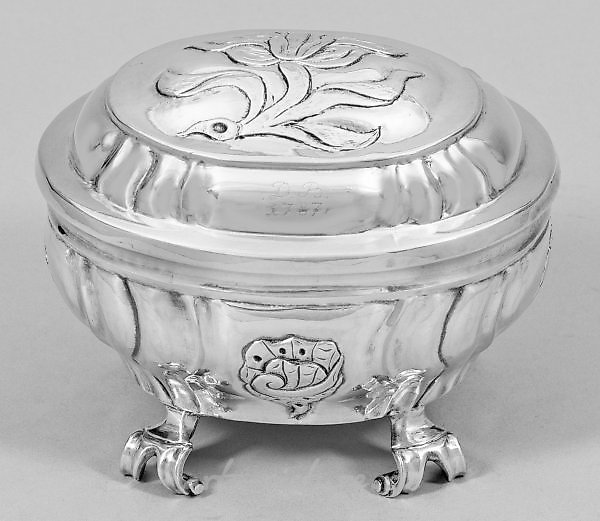 Extremely rare Rococo sugar box.