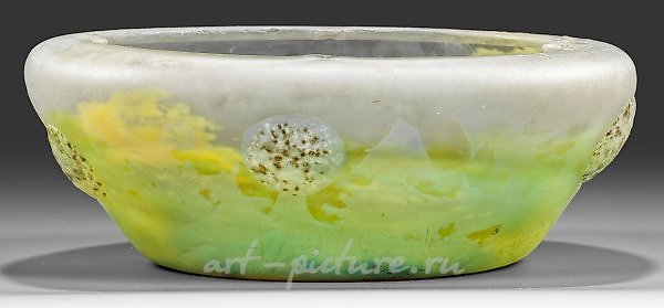 "Пижма Льва" - редкая французская ар-нуво камея из стекла с изысканным декором