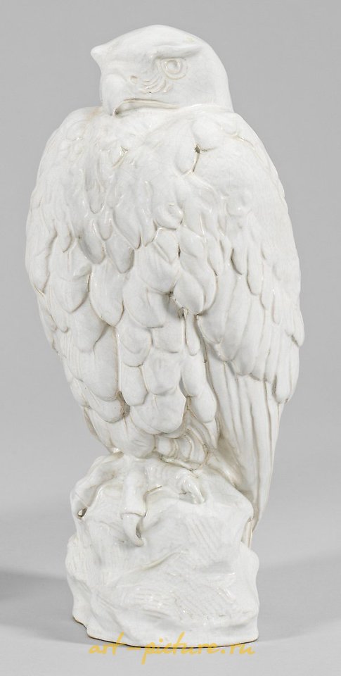 Great ceramic figure of a falcon.
