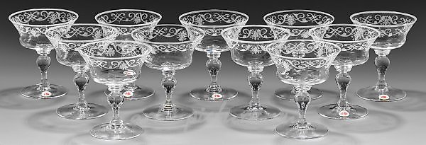 E l f   L o b m e y r - C h a m p a g n e   G o b l e t s   f r o m   t h e   S e r v i c e   N o .   2 3 1