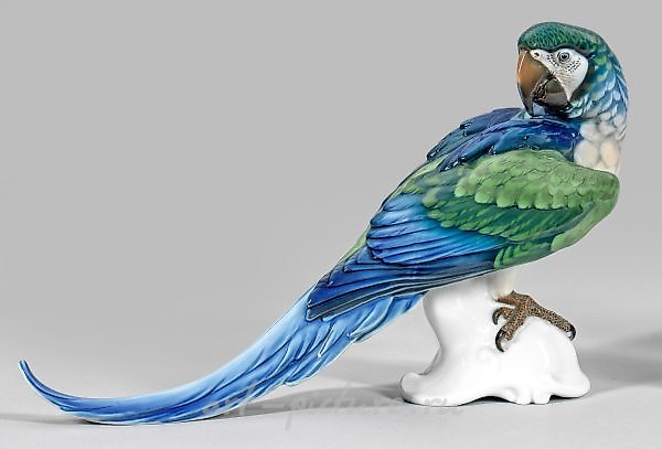 装饰艺术动物雕塑 "Papagei"
