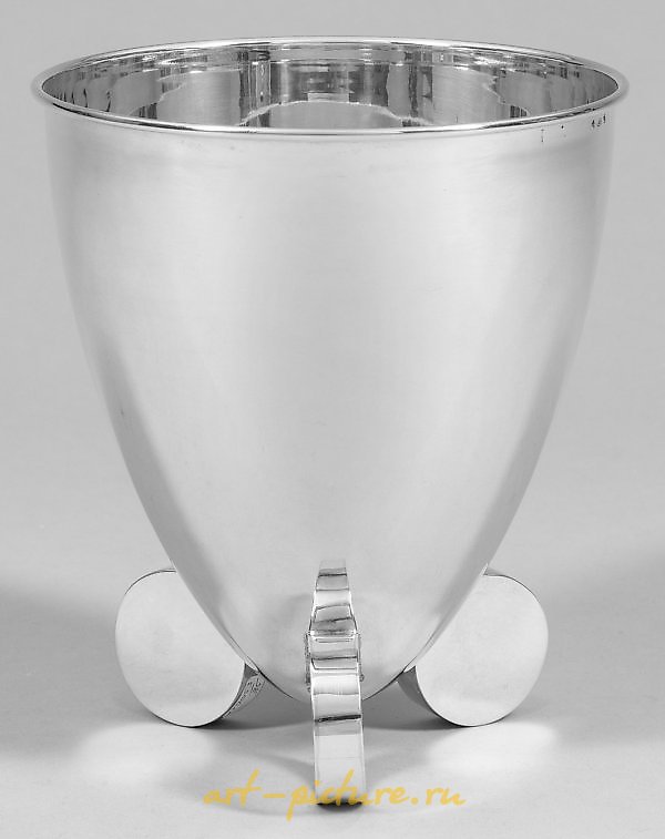 Шампанское охладитель в стиле Арт-деко из серебра стерлинг