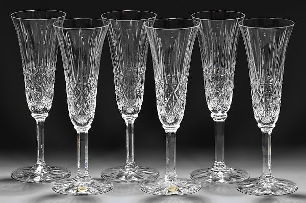 Sentence of six Saint-Louis Champagne flutes "Tarn".