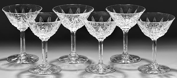 Sentence of six Saint-Louis champagne flutes "Tarn"