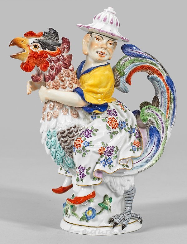 Маслёнка "Ездок на петухе" из Мейсена, 1995 год