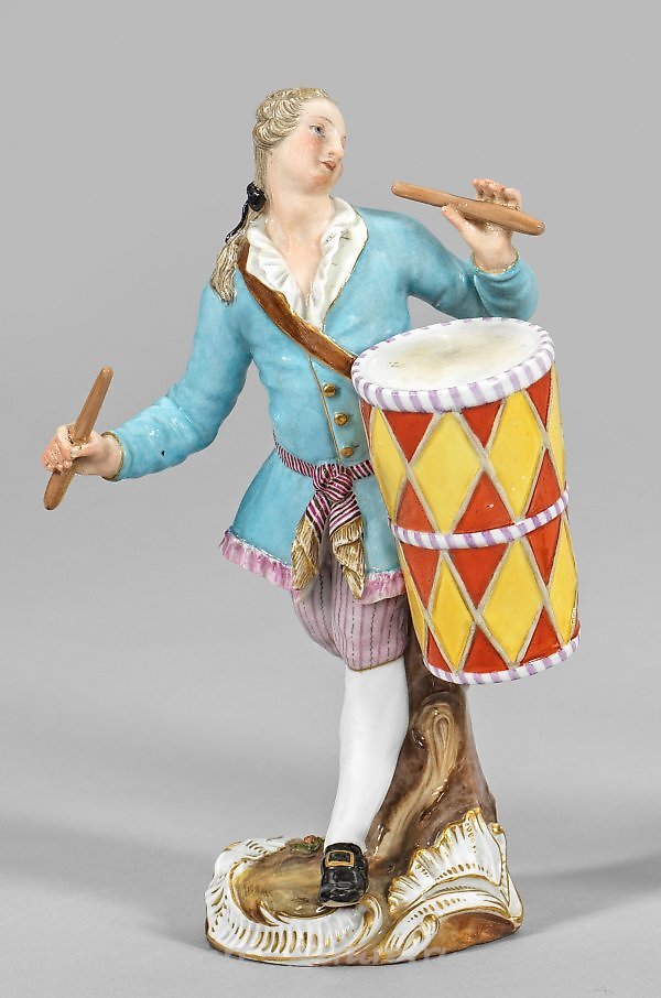 Фарфоровая фигурка барабанщика Мейсен, XIX век