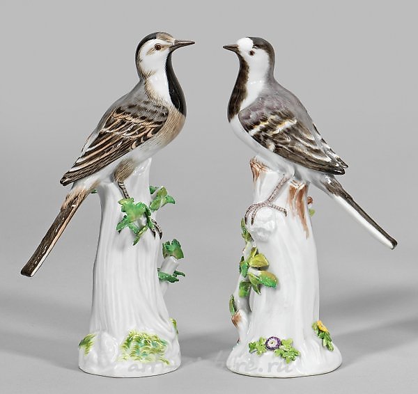 Пара фарфоровых фигурок иволги Мейсен, 1924-1976 гг.
