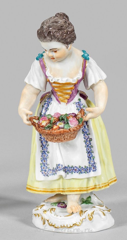 Gardener Girl with Flower Basket