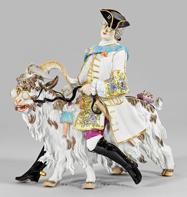 "Шнайдер на козелке" - великая фарфоровая группа Майссена