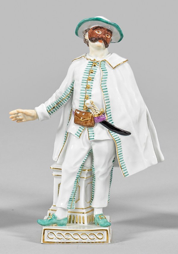 Бригелла из итальянской комедии: фарфоровая фигурка Мейсена после 2000 года