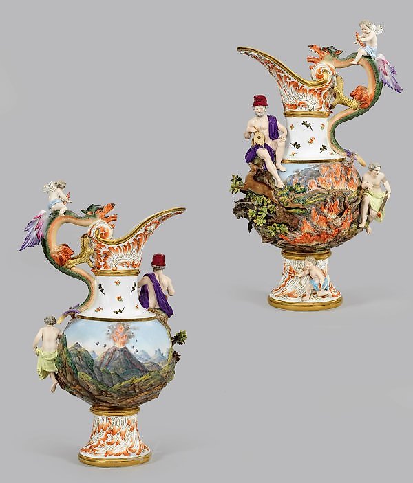 Монументальные вазы из серии "Четыре стихии" Мейсена