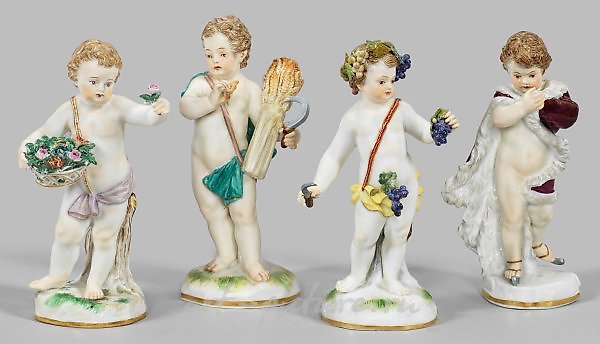 四个小天使作为季节的寓喻。