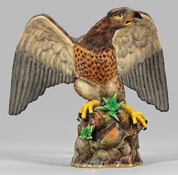 Фарфоровая фигурка орла на скале, Мейсен, середина XIX века