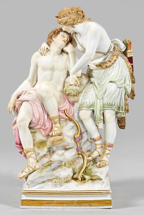 "Диана и Эндимион" - мифологическая фигурная группа из Мейссена