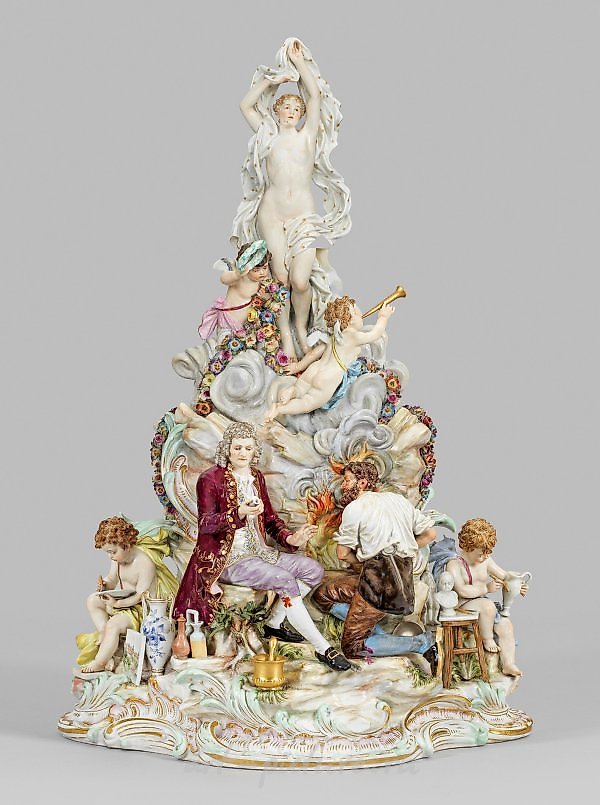 Изобретение фарфора: великая аллегорическая композиция из фарфора Мейссен