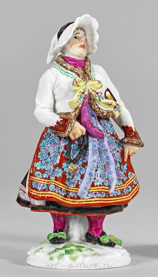 Фигура "Пилзенская прихожанка" в традиционном костюме богемской пивоварни Пльзень.