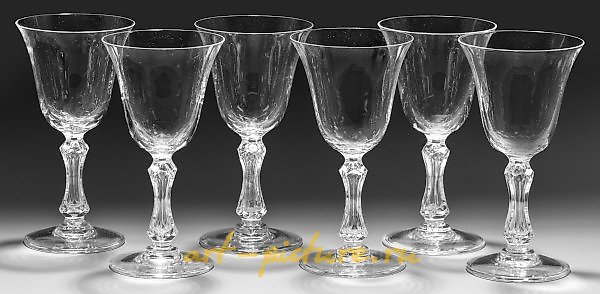 Sentence of six Saint-Louis white wine glasses "Lozère"