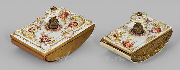 Фарфоровая тарелка с рокайлем и позолотой, KPM Берлин, около 1900 года