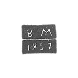 The hallmark of the assayer Vladimir - Maev Egor Alekseevich - initials "B-M" - 1850-1866.
