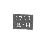 弗拉基米尔的金匠标记- 乌拉尔山谷加西莫夫·奇亚普利亚诺夫 - 缩写为“V-N” - 1778-1794 年。