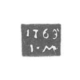Claymo of an unknown probe Galic - I-M initials - 1769.