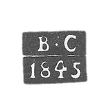 弗洛格达-西蒙诺夫的试管大师的克莱莫 - 1842-1845的“B-C”号首字母