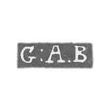 The seal of the master Gustav Abram Bernstrom - Leningrad - initials "G:A.B"