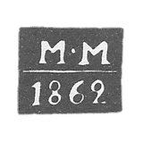 Claymo of an unknown Tartu tester, the initials of M-M, 1862.