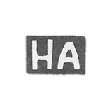 Claymo Master of Antipes Nikolai Yakovlev, with Red - initials of "H" - 1898.