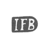 The hallmark of Master Brandt Johann Friedrich - Riga - initials "IFB".