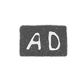 Claymo of an unknown master of Archangelska, the initials of AD 1848