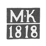 莫斯科测试大师的污名-Karpinsky Mikhail Mikhailovich -Initialials“ M -K”  -  1800-1